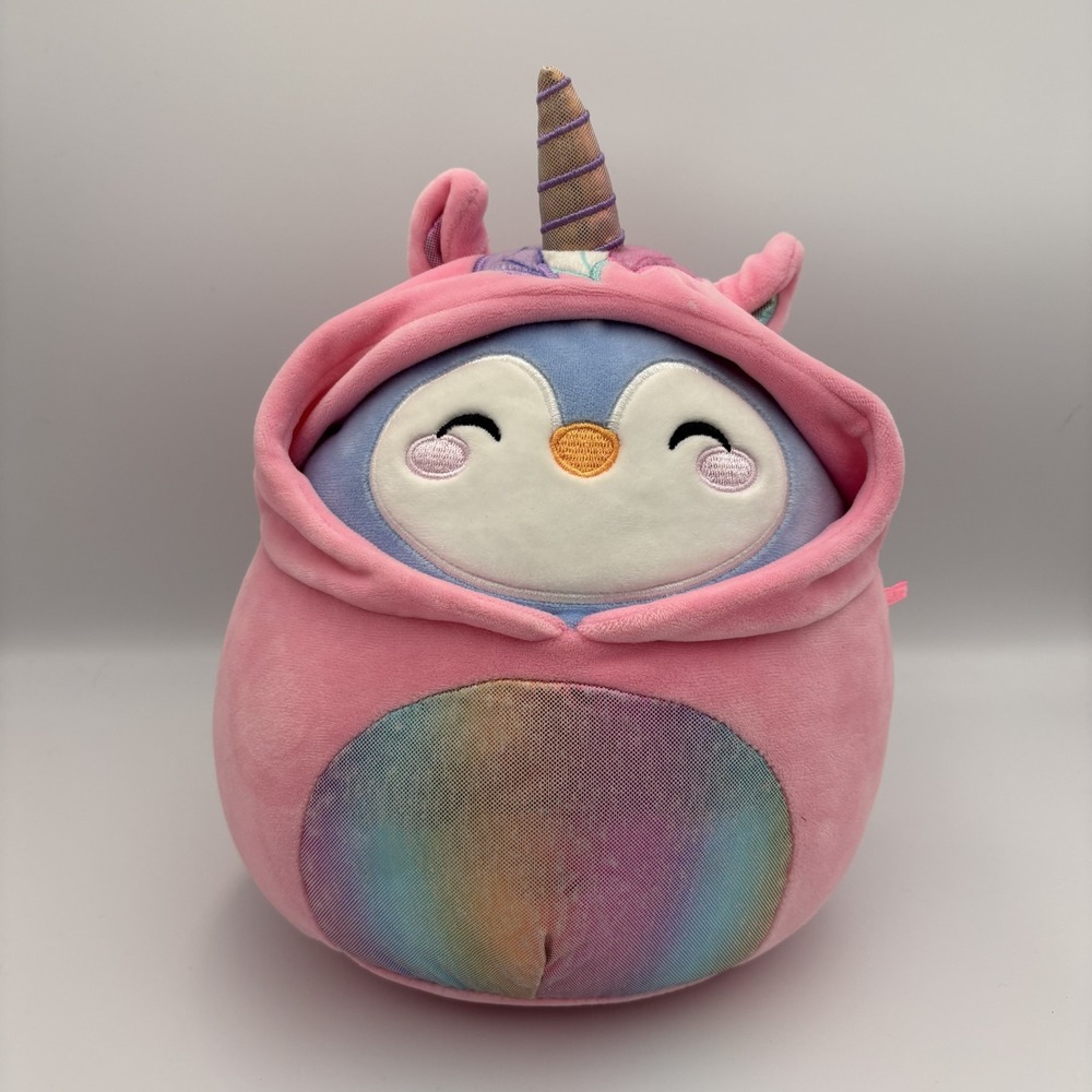 Squishmallows Poxiana Penguin Unicorn Costume Claire's Dressed Ilene 8" Pink